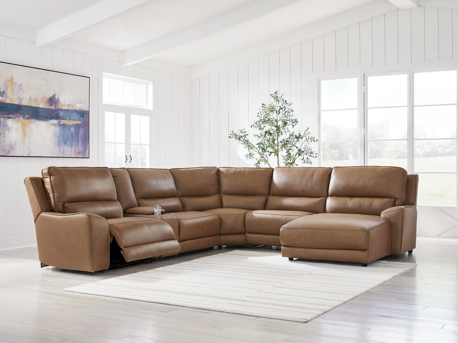 DeepWakes Power Reclining Sectional with Chaise - Nick's Furniture (IL)