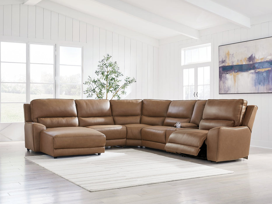 DeepWakes Power Reclining Sectional with Chaise - Nick's Furniture (IL)