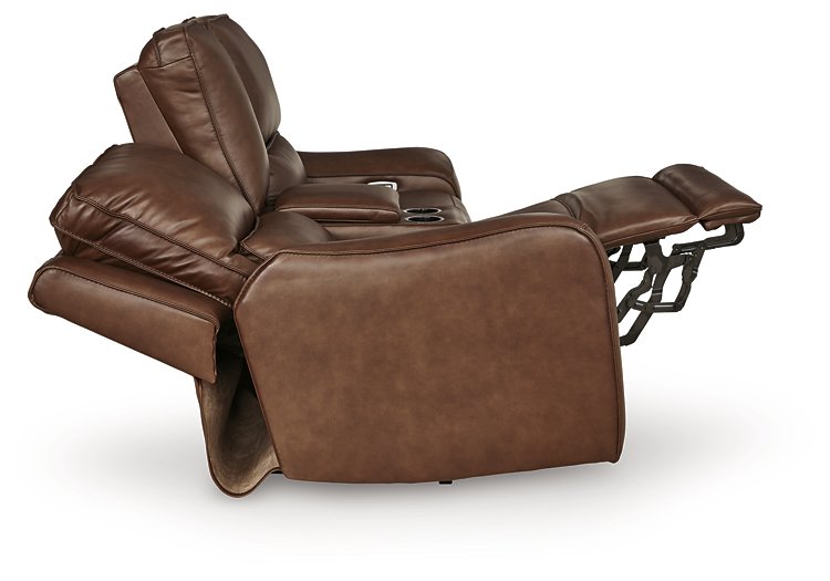 DeepWakes Power Reclining Loveseat with Console - Nick's Furniture (IL)