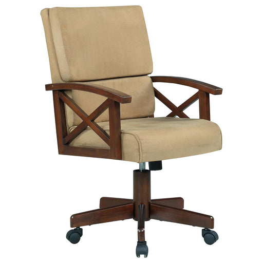 Marietta Upholstered Game Chair Tobacco and Tan image