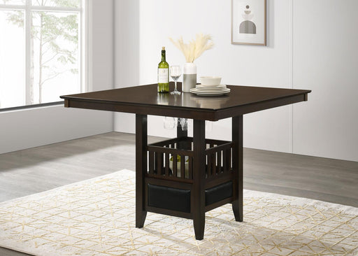 Jaden Square Counter Height Table with Storage Espresso image