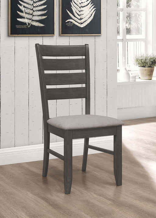 Dalila Ladder Back Side Chair (Set of 2) Grey and Dark Grey image