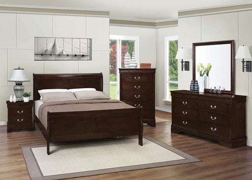 Louis Philippe Panel Bedroom Set with High Headboard image