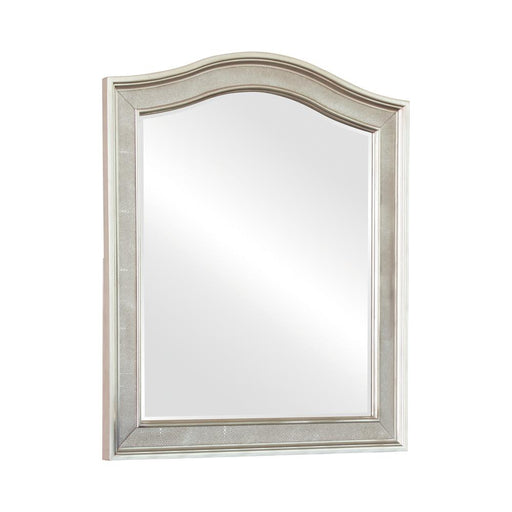 Bling Game Arched Top Vanity Mirror Metallic Platinum image