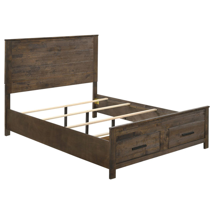 Woodmont California King Storage Bed Rustic Golden Brown image