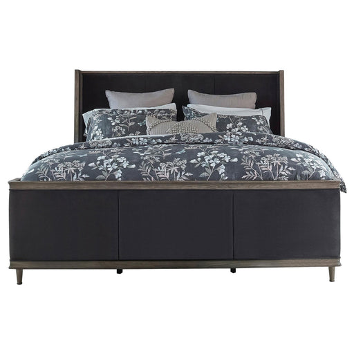 Alderwood Eastern King Upholstered Panel Bed Charcoal Grey image