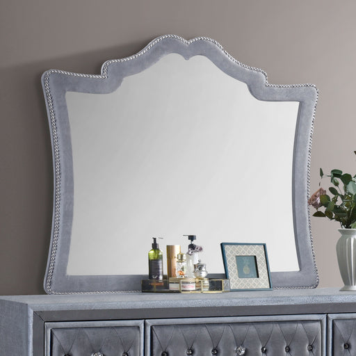 Antonella Dresser Mirror with Nailhead Trim Camel image