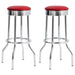 Theodore Upholstered Top Bar Stools Red and Chrome (Set of 2) image
