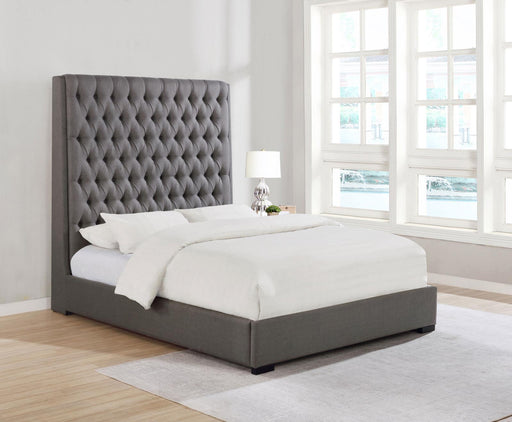 Camille Tall Tufted California King Bed Grey image