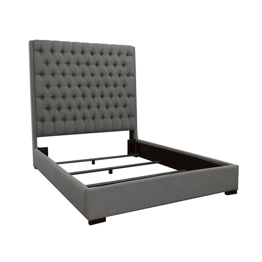 Camille Tall Tufted Queen Bed Grey image