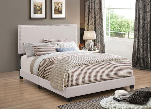 Boyd California King Upholstered Bed with Nailhead Trim Ivory image