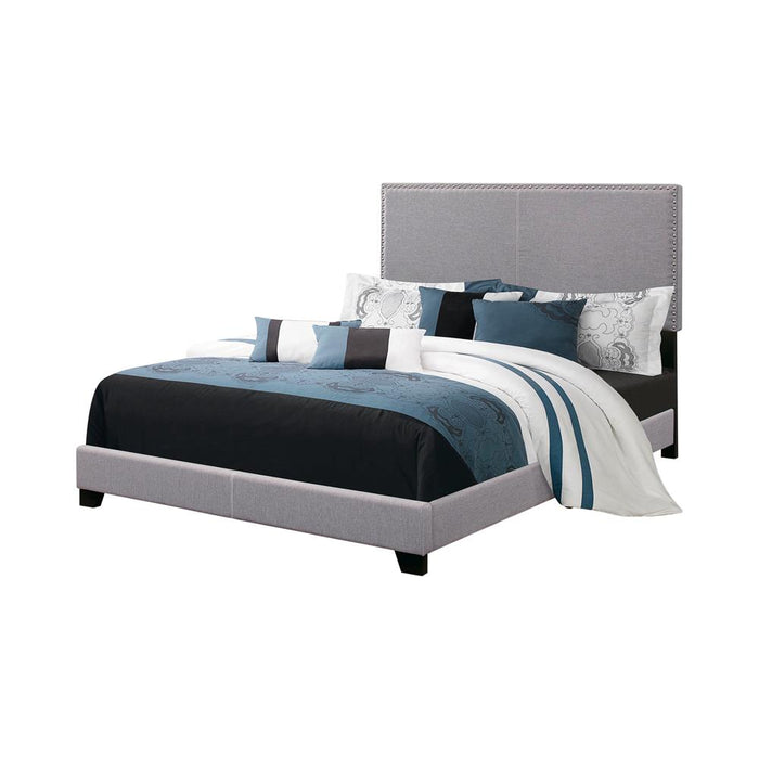 Boyd Upholstered Grey Twin Bed image
