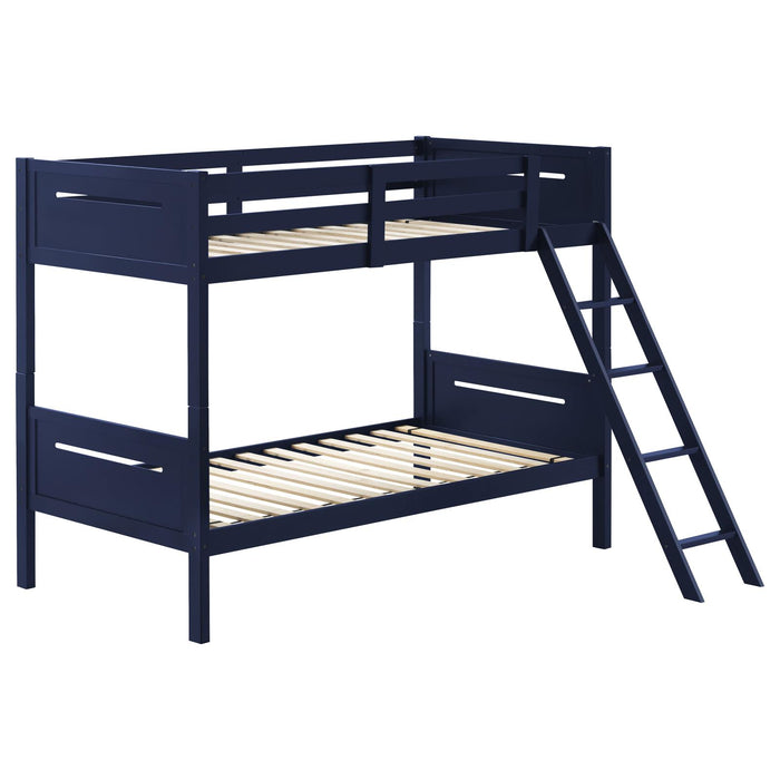 Littleton Twin Over Twin Bunk Bed Blue image