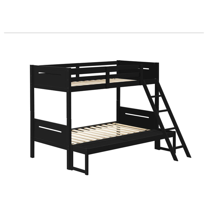 Littleton Twin Over Full Bunk Bed Black image