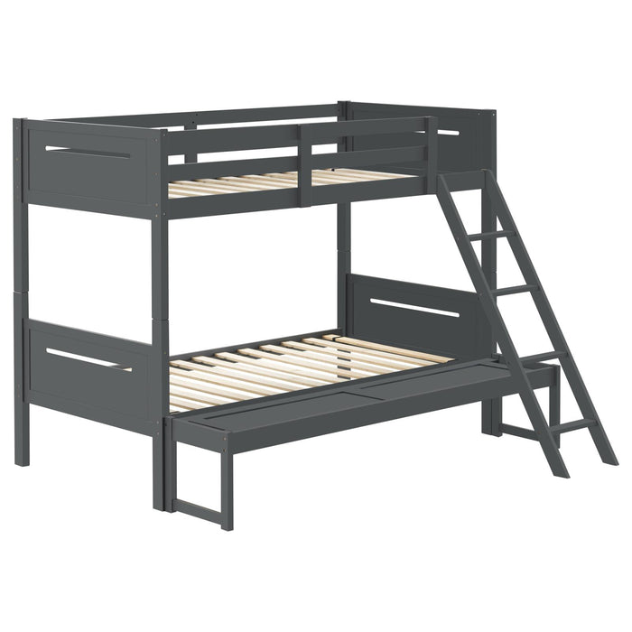 405052GRY TWIN/FULL BUNK BED image