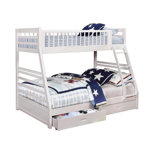 Ashton Twin Over Full 2-drawer Bunk Bed White image