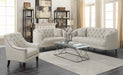 Avonlea Upholstered Tufted Living Room Set Grey image
