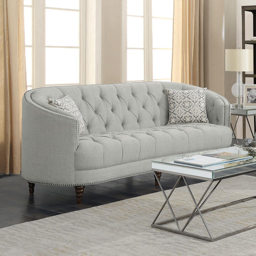 Avonlea Sloped Arm Upholstered Sofa Trim Grey image
