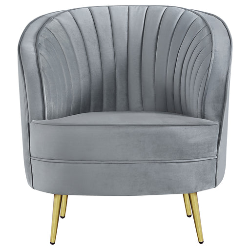 Sophia Upholstered Chair Grey and Gold image