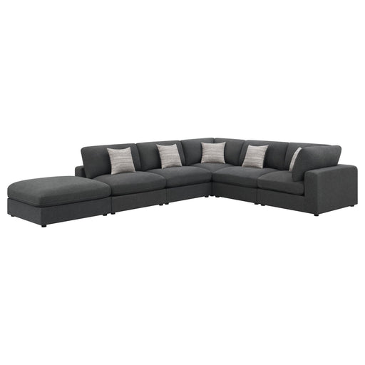 Serene 6-piece Upholstered Modular Sectional Charcoal image