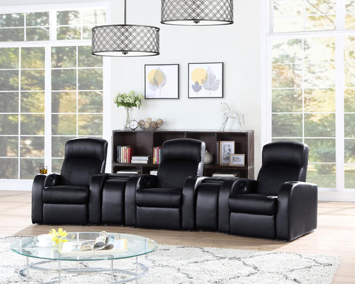 Cyrus Upholstered Recliner Home Theater Set image