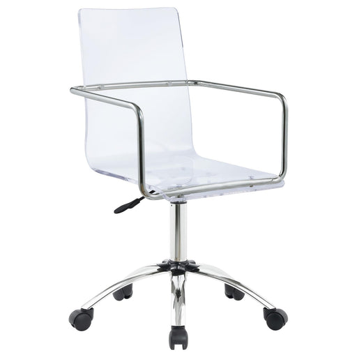 Amaturo Office Chair with Casters Clear and Chrome image