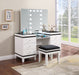 Talei 6-drawer Vanity Set with Hollywood Lighting Black and White image