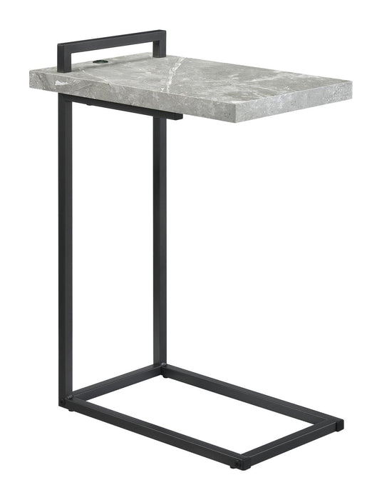 Maxwell C-shaped Accent Table Cement and Gunmetal image