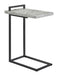 Maxwell C-shaped Accent Table Cement and Gunmetal image