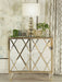 Astilbe 2-door Accent Cabinet Mirror and Champagne image