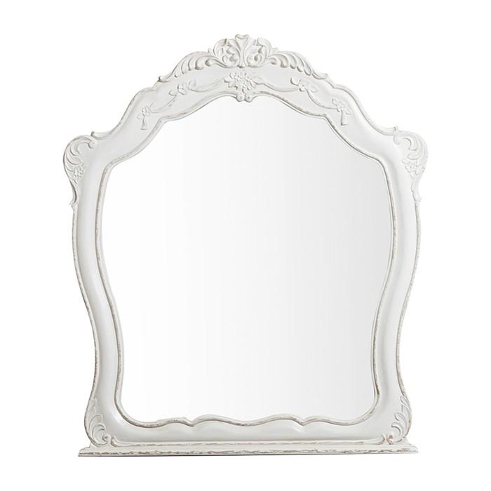 Homelegance Cinderella Mirror in Antique White with Grey Rub-Through 1386NW-6 image