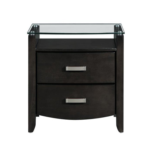Homelegance Lyric 2 Drawer Nightstand in Brownish Gray 1737NGY-4 image