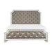 Homelegance Avondale Queen Upholstered Panel Bed in Silver 1646-1* image