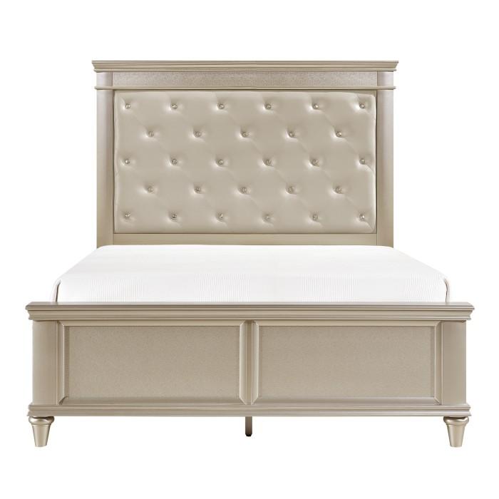 Homelegance Celandine King Panel Bed in Pearl/Silver 1928K-1EK* image