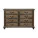 Homelegance Furniture Rachelle 8 Drawer Dresser in Weathered Pecan 1693-5 image