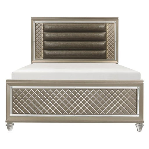 Homelegance Furniture Youth Loudon Full Platform with Trundle Bed in Champagne Metallic image