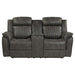 Homelegance Furniture Centeroak Double Reclining Loveseat in Gray 9479BRG-2 image