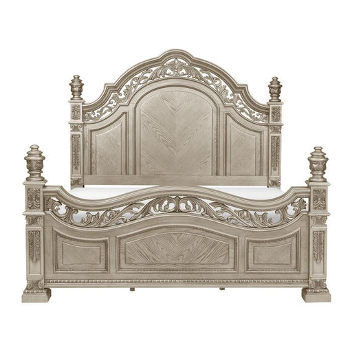 Homelegance Catalonia Queen Poster Bed in Platinum Gold 1824PG-1* image