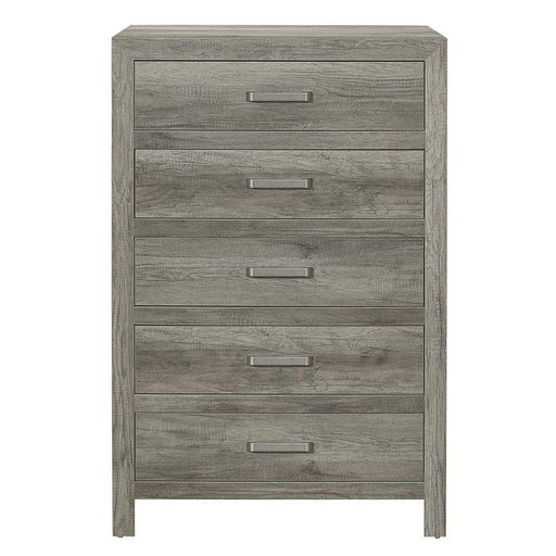 Homelegance Furniture Mandan 5 Drawer Chest in Weathered Gray 1910GY-9 image