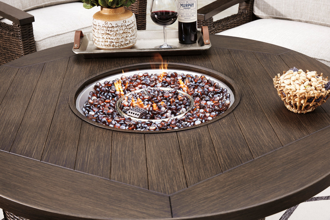 Paradise Trail - Firepit & 4 Swivel Chairs