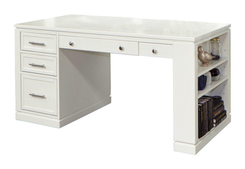 Parker House Catalina 60" Writing Desk w/PWR CTR & USB in Cottage White image