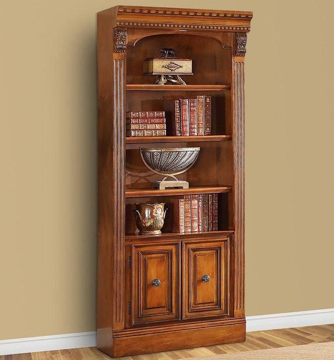 Parker House Huntington 3 Piece Inset Bookcase Wall in Vintage Pecan image