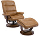 Parker House Knight Manual Reclining Swivel Chair and Ottoman Butterscotch image