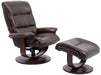 Parker House Knight Manual Reclining Swivel Chair and Ottoman Robust image