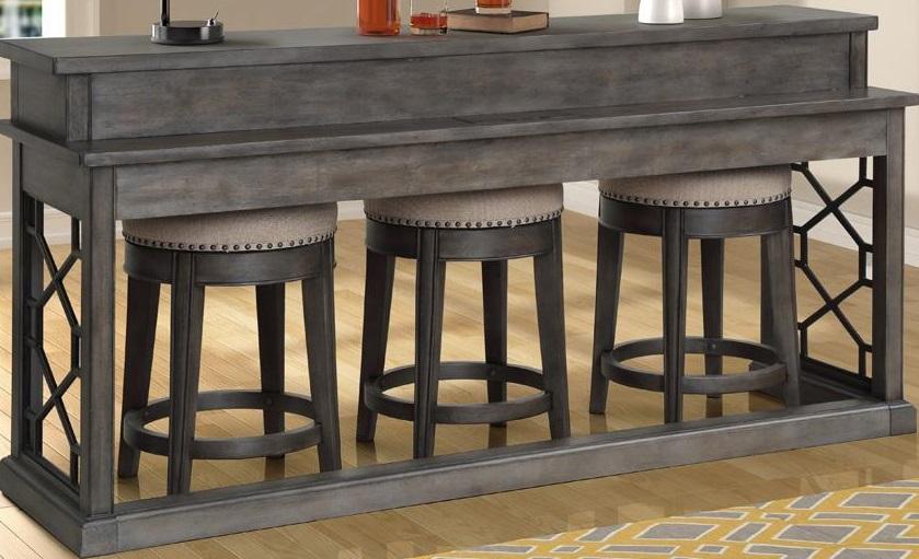 Parker House Sundance Everywhere Console with 3 Stools in Smokey Grey image
