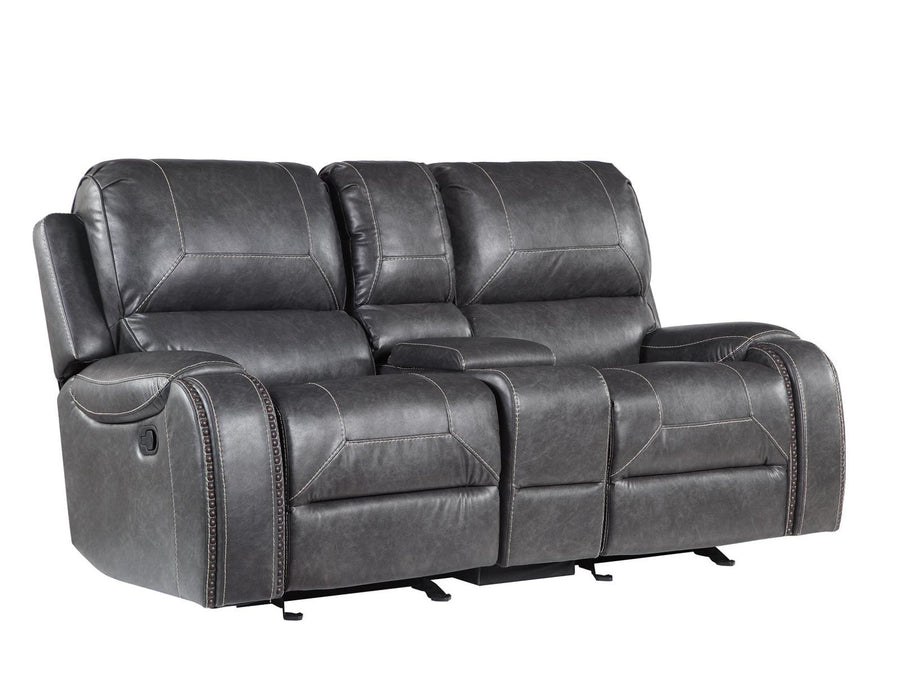 Steve Silver Keily Manual Glider Reclining Loveseat in Dove Grey image