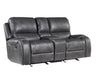 Steve Silver Keily Manual Glider Reclining Loveseat in Dove Grey image