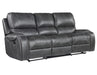 Steve Silver Keily Manual Reclining Sofa w/ Dropdown Table in Dove Grey image