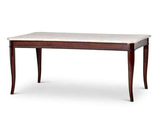 Steve Silver Marseille Marble Top Dining Table in Merlot Cherry image