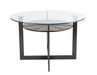 Steve Silver Olson Round Glass Top Table in Caramel image